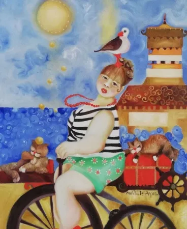 MAKBULE AYAZ tarafından 2022 yılında 44x40 cm ölçülerinde Tuval üzeri yağlı boya tekniği ile yapılmıştır.