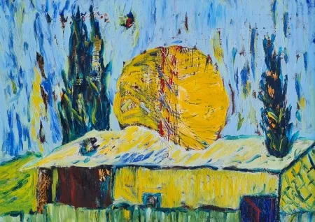 HASAN KIRAN tarafından 1999 yılında 45x65 cm ölçülerinde Duralit üzeri yağlı boya tekniği ile yapılmıştır.