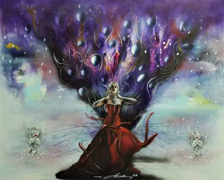 OKAN BOYDAŞ tarafından 2022 yılında 100x120 cm ölçülerinde Tuval üzeri akrilik boya tekniği ile yapılmıştır.