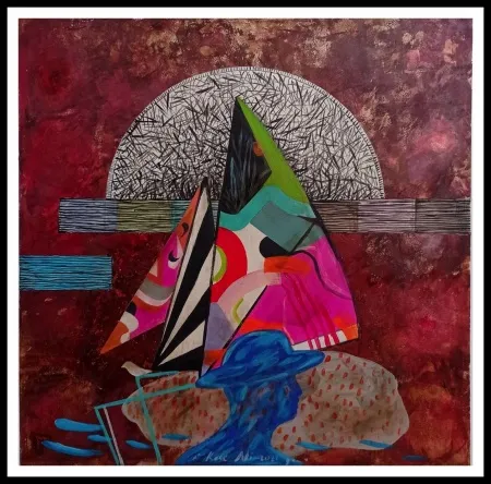 KEÇE ALİ tarafından 2021 yılında 60x60 cm ölçülerinde MDF üzeri yağlı boya tekniği ile yapılmıştır.