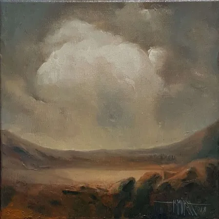 HASAN MİRZA tarafından 2018 yılında 25x25 cm ölçülerinde Tuval üzeri yağlı boya tekniği ile yapılmıştır.