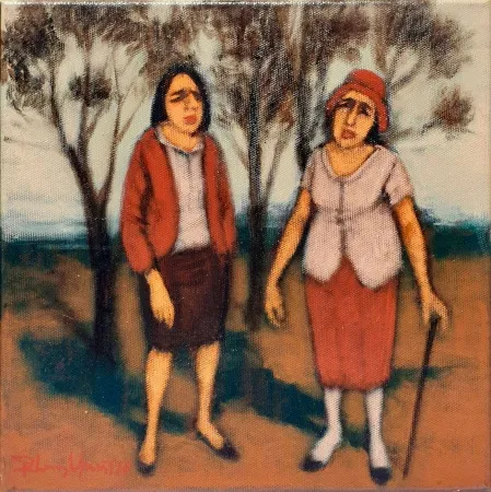 ORHAN UMUT tarafından 2018 yılında 25x25 cm ölçülerinde Tuval üzeri akrilik boya tekniği ile yapılmıştır.