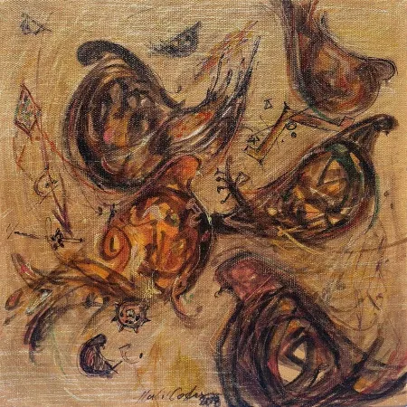 HALİL COŞKUN tarafından 2018 yılında 25x25 cm ölçülerinde Tuval üzeri yağlı boya tekniği ile yapılmıştır.