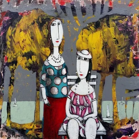 NERMİN ALPAR tarafından 2019 yılında 25x25 cm ölçülerinde Tuval üzeri akrilik boya tekniği ile yapılmıştır.