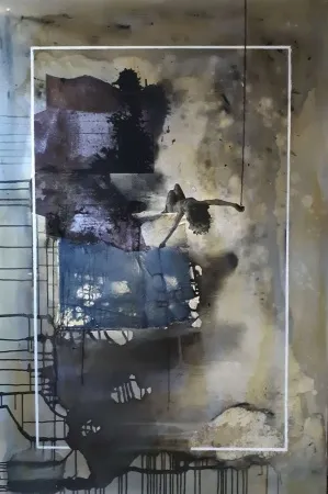 HÜSEYİN RÜSTEMOĞLU tarafından 2019 yılında 150x100 cm ölçülerinde Tuval üzeri karışık teknik tekniği ile yapılmıştır.