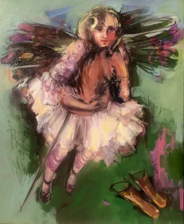 PERUZE HAMURCU tarafından 2019 yılında 60x50 cm ölçülerinde Tuval üzeri yağlı boya tekniği ile yapılmıştır.