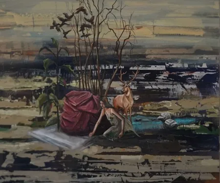 MAHMUT ÖZDEMİR tarafından 2018 yılında 50x60 cm ölçülerinde Tuval üzeri akrilik boya tekniği ile yapılmıştır.