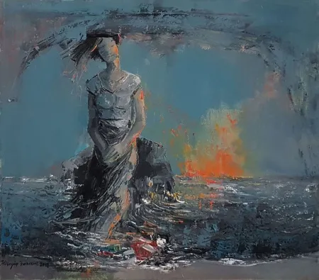 HÜSEYİN YILDIRIM tarafından 2018 yılında 50x60 cm ölçülerinde Tuval üzeri yağlı boya tekniği ile yapılmıştır.