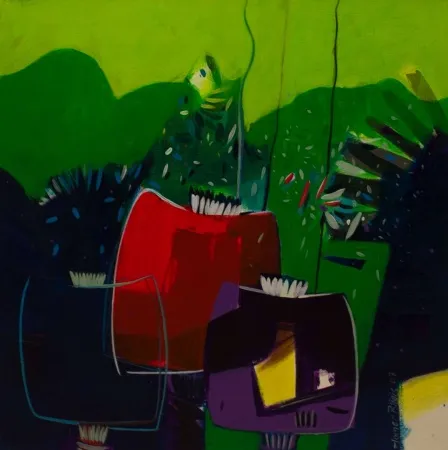 TAMER BİLGİÇ tarafından 2007 yılında 50x50 cm ölçülerinde Tuval üzeri akrilik boya tekniği ile yapılmıştır.