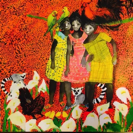 PINAR TINÇ tarafından 2017 yılında 70x70 cm ölçülerinde Tuval üzeri çini mürekkebi tekniği ile yapılmıştır.