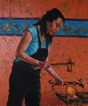 SERDAL YERLİ tarafından 2017 yılında 120x100 cm ölçülerinde Tuval üzeri yağlı boya tekniği ile yapılmıştır.