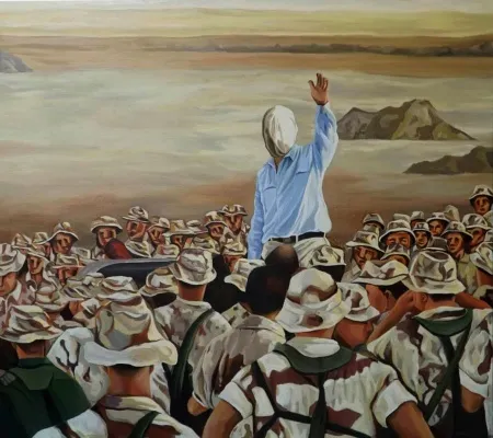 ALİ KARAKOÇ tarafından 2017 yılında 80x90 cm ölçülerinde Tuval üzeri yağlı boya tekniği ile yapılmıştır.