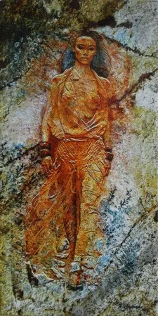 HASAN ÇAĞLAYAN tarafından 2016 yılında 120x60 cm ölçülerinde Tuval üzeri karışık teknik tekniği ile yapılmıştır.