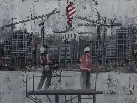 ŞAHİN DEMİR tarafından 2015 yılında 60x80 cm ölçülerinde Tuval üzeri akrilik boya tekniği ile yapılmıştır.