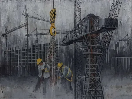 ŞAHİN DEMİR tarafından 2015 yılında 60x80 cm ölçülerinde Tuval üzeri akrilik boya tekniği ile yapılmıştır.