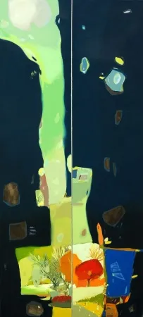 HAKAN ESMER tarafından 2000 yılında 200x80 cm ölçülerinde Tuval üzeri yağlı boya tekniği ile yapılmıştır.