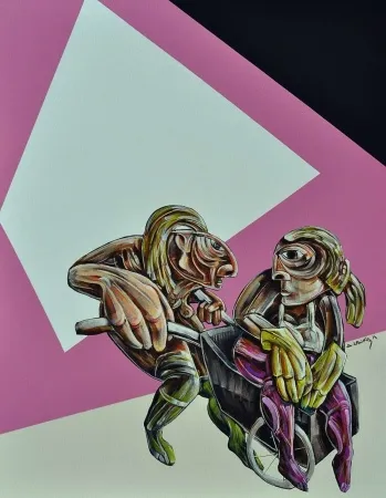 ERHAN LANPİR tarafından 2014 yılında 92x73 cm ölçülerinde Tuval üzeri akrilik boya tekniği ile yapılmıştır.