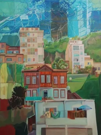 SELDA EREN tarafından 2012 yılında 120x90 cm ölçülerinde Tuval üzeri yağlı boya tekniği ile yapılmıştır.