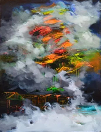 EKREM KUTLU tarafından 2013 yılında 92x73 cm ölçülerinde Tuval üzeri yağlı boya tekniği ile yapılmıştır.