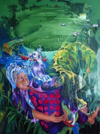 ÜMİT YİĞİT tarafından 2012 yılında 120x90 cm ölçülerinde Tuval üzeri akrilik boya tekniği ile yapılmıştır.