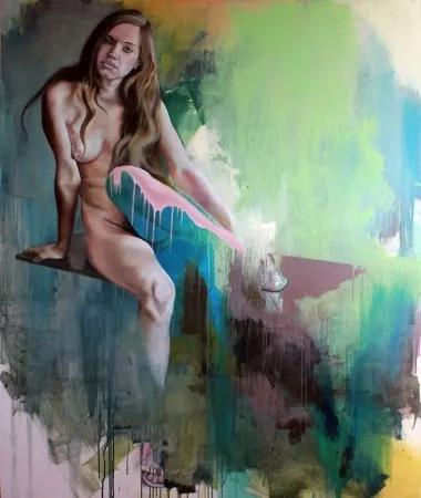 AHMET KOLBURAN  tarafından 2012 yılında 150x126 cm ölçülerinde Tuval üzeri yağlı boya tekniği ile yapılmıştır.