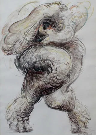 MAHMUT ÖZTÜRK tarafından 70x50 cm ölçülerinde Kağıt üzeri yağlı boya tekniği ile yapılmıştır.