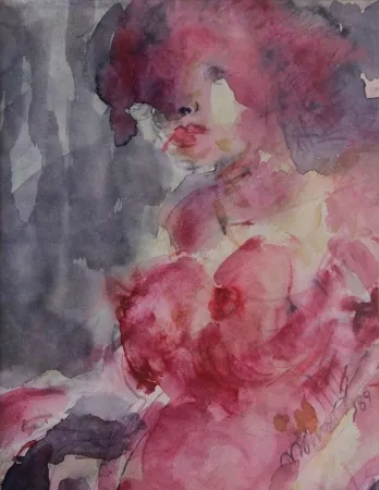 MAHMUT ÖZTÜRK tarafından 22x18 cm ölçülerinde Kağıt üzeri sulu boya tekniği ile yapılmıştır.