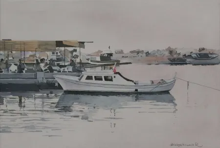 METİN SÖNMEZLER tarafından 2007 yılında 30x45 cm ölçülerinde Kağıt üzeri sulu boya tekniği ile yapılmıştır.