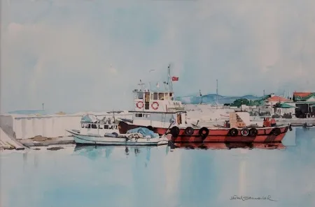 METİN SÖNMEZLER tarafından 2007 yılında 30x45 cm ölçülerinde Kağıt üzeri sulu boya tekniği ile yapılmıştır.
