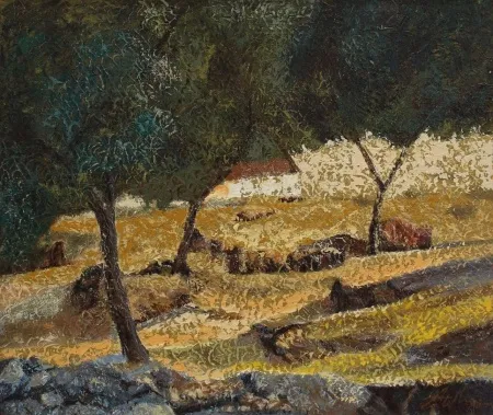 AYDEMİR ATALAY tarafından 55x65 cm ölçülerinde Tuval üzeri yağlı boya tekniği ile yapılmıştır.