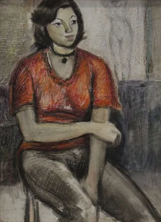 SABRİ AKÇA tarafından 55x39 cm ölçülerinde Duralit üzeri yağlı boya tekniği ile yapılmıştır.