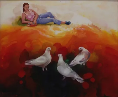 FİKRİ CANTÜRK tarafından 2003 yılında 50x60 cm ölçülerinde Tuval üzeri yağlı boya tekniği ile yapılmıştır.