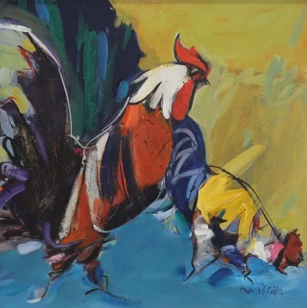 MUSTAFA KÖSEOĞLU tarafından 2000 yılında 50x50 cm ölçülerinde Tuval üzeri yağlı boya tekniği ile yapılmıştır.