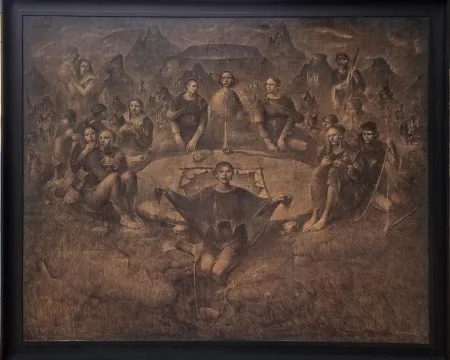 SERTAP YEĞİN tarafından 2026 yılında 200x250 cm ölçülerinde Tuval üzeri karışık teknik tekniği ile yapılmıştır.