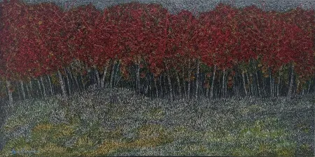 MURAT ÖZDOĞRU tarafından 2025 yılında 65x130 cm ölçülerinde Tuval üzeri akrilik boya tekniği ile yapılmıştır.