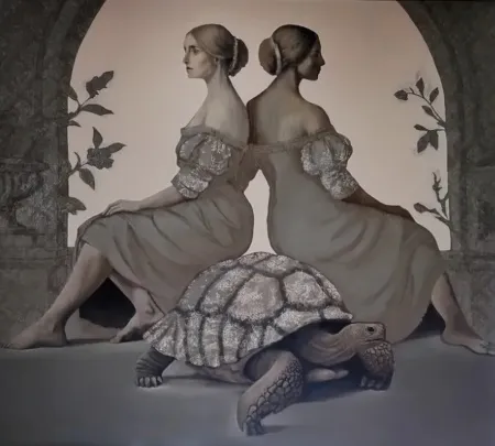 ESRA YILDIRIM  tarafından 2025 yılında 90x100 cm ölçülerinde Tuval üzeri yağlı boya tekniği ile yapılmıştır.