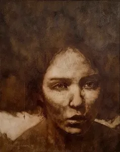 TALAT AYHAN tarafından 50x40 cm ölçülerinde Tuval üzeri karışık teknik tekniği ile yapılmıştır.