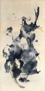 TALAT AYHAN tarafından 60x30 cm ölçülerinde Tuval üzeri karışık teknik tekniği ile yapılmıştır.