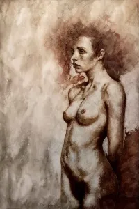 TALAT AYHAN tarafından 120x80 cm ölçülerinde Tuval üzeri karışık teknik tekniği ile yapılmıştır.