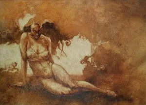 TALAT AYHAN tarafından 2014 yılında 48x66 cm ölçülerinde Kağıt üzeri karışık teknik tekniği ile yapılmıştır.