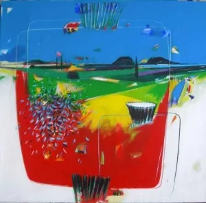 TAMER BİLGİÇ tarafından 2010 yılında 120x120 cm ölçülerinde Tuval üzeri akrilik boya tekniği ile yapılmıştır.