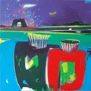 TAMER BİLGİÇ tarafından 2010 yılında 70x70 cm ölçülerinde Tuval üzeri akrilik boya tekniği ile yapılmıştır.