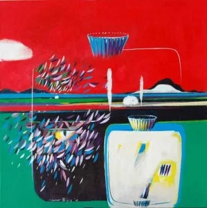 TAMER BİLGİÇ tarafından 2010 yılında 50x50 cm ölçülerinde Tuval üzeri akrilik boya tekniği ile yapılmıştır.