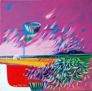 TAMER BİLGİÇ tarafından 2010 yılında 50x50 cm ölçülerinde Tuval üzeri akrilik boya tekniği ile yapılmıştır.