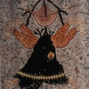 HASAN KIRAN tarafından 2003 yılında 105x85 cm ölçülerinde Ağaç Baskı tekniği ile yapılmıştır.