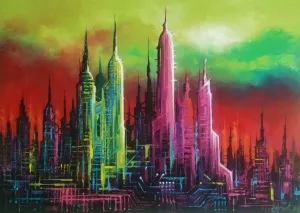 TAYYAR ÖZKAN tarafından 2025 yılında 50x70 cm ölçülerinde Tuval üzeri akrilik boya tekniği ile yapılmıştır.