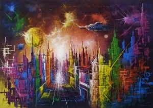 TAYYAR ÖZKAN tarafından 2025 yılında 50x70 cm ölçülerinde Tuval üzeri akrilik boya tekniği ile yapılmıştır.