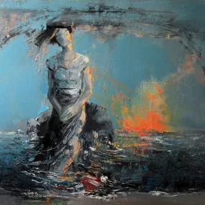 HÜSEYİN YILDIRIM tarafından 2018 yılında 50x60 cm ölçülerinde Tuval üzeri yağlı boya tekniği ile yapılmıştır.