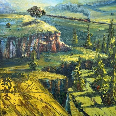 TOLGA BOZTOPRAK tarafından 2024 yılında 60x60 cm ölçülerinde Tuval üzeri akrilik boya tekniği ile yapılmıştır.