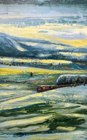 TOLGA BOZTOPRAK tarafından 2025 yılında 80x50 cm ölçülerinde Tuval üzeri yağlı boya tekniği ile yapılmıştır.